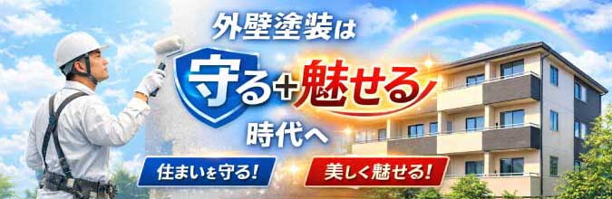外壁塗装は、「守る」+「魅せる」時代へ 外壁塗装は、「守る」+「魅せる」時代へ