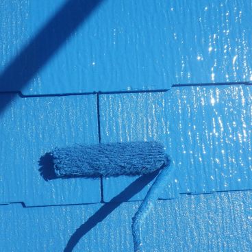 神奈川県横浜市中区 R様邸 【関西ペイント】屋根塗装の上塗り工程