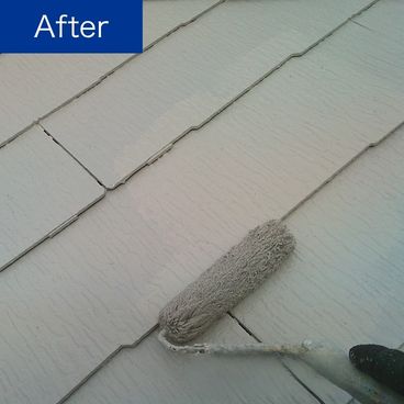 アクセント外壁塗装の上塗り｜横浜市港南区 O様邸