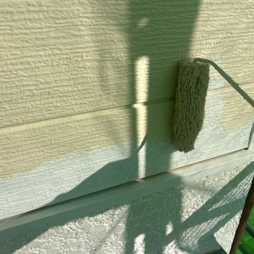 外壁の中塗り｜横浜市港北区 M様邸