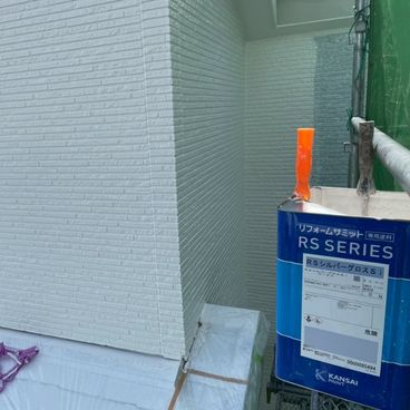外壁の上塗り｜横浜市旭区 I様邸