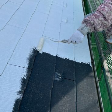 屋根塗装の下塗り｜横浜市旭区 I様邸